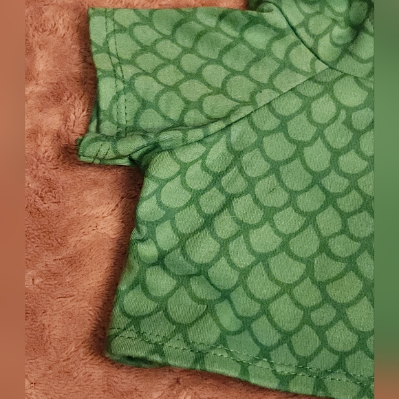 Build-A-Bear Workshop BABW Camo Green Dinosaur Hoodie Scaly *ADDED EAR HOLES* - Picture 4 of 15